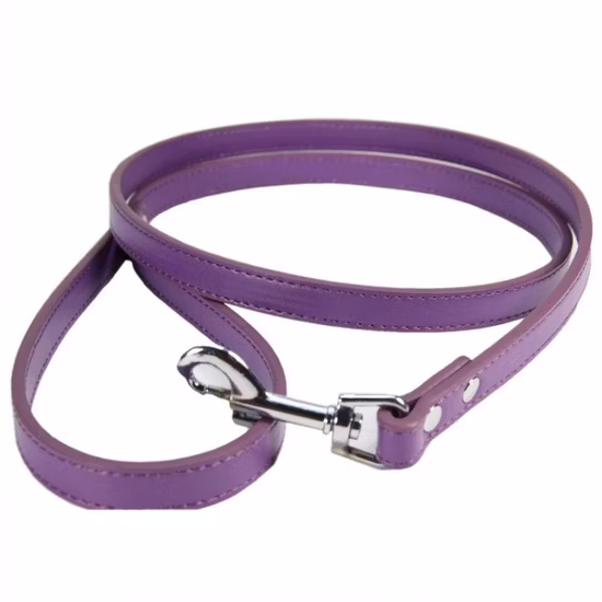 Small and Medium-Sized Dog Cat Pet Plain PU Leather Leash Pet Supplies