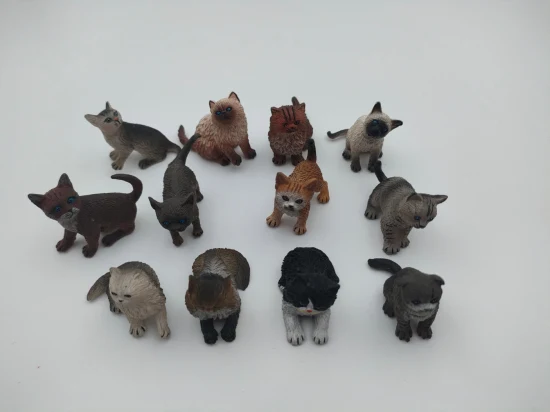 OEM 12 Style Cute Mini Funny Figure Cat Toys