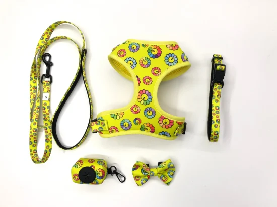 Factory Direct Sale Customize Adjustable Dog Harness Print All Seasons Eco-Friendly Stocked Pet Supply