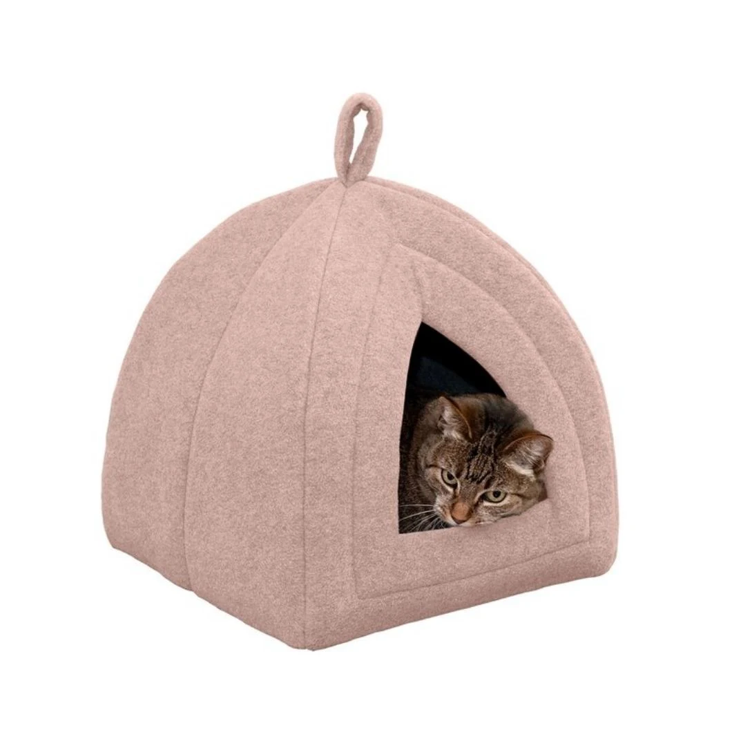 Indoor Soft Portable Foldable Small Fleece Pet Tent Cat Bed House Pet Product Supply