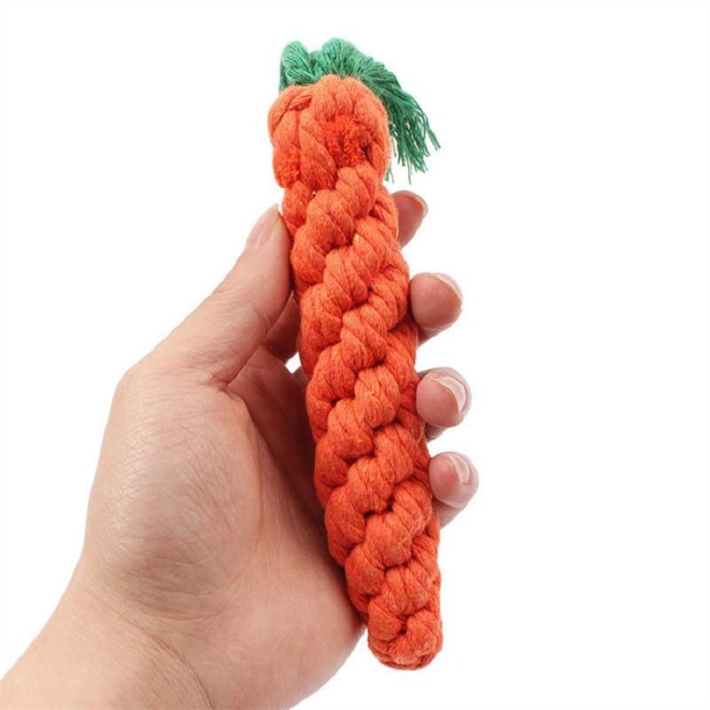Cotton Rope Braided Carrots Dog Bite Resistant Pet Toys