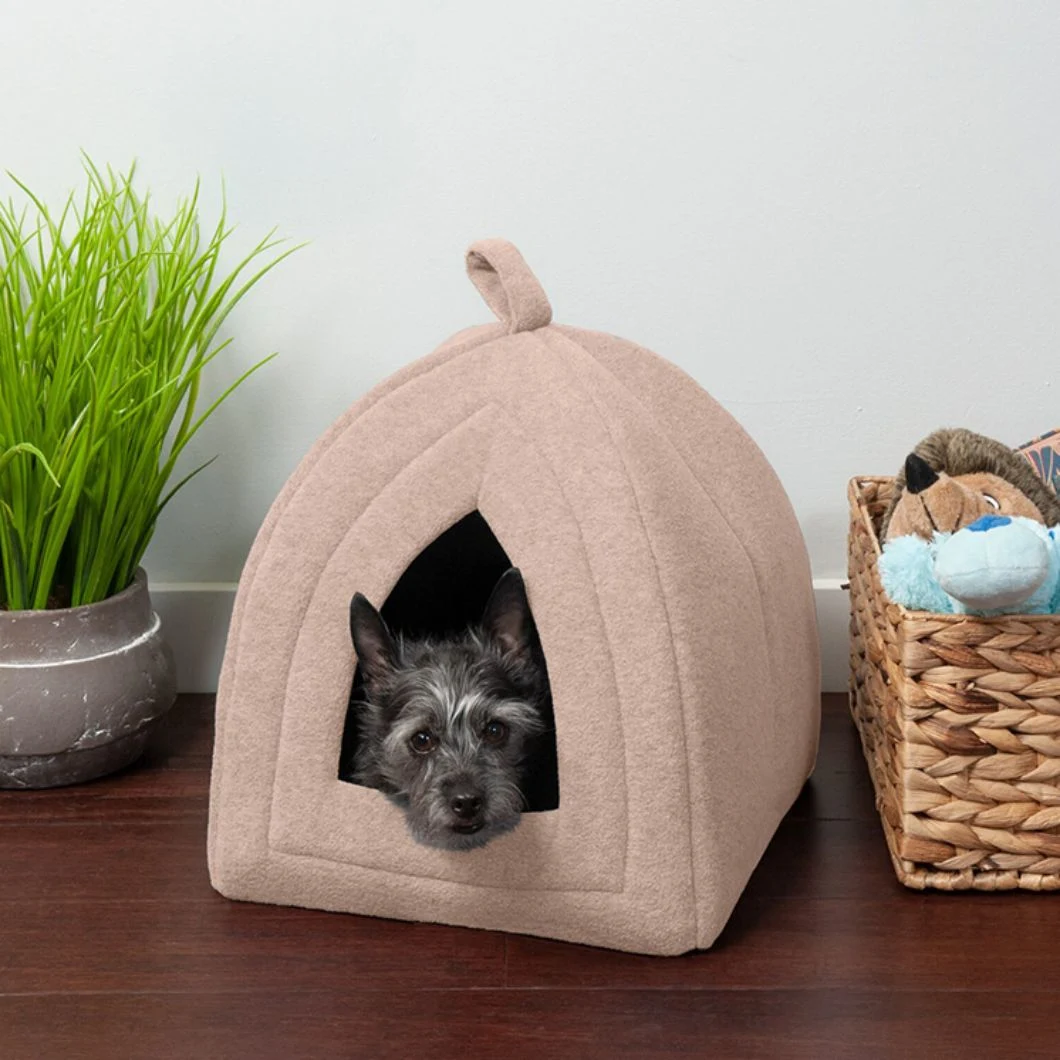 Indoor Soft Portable Foldable Small Fleece Pet Tent Cat Bed House Pet Product Supply