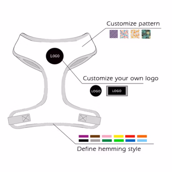 Hot Sale Eco-Friendly Pet Products 2021 Fashion Sublimation Dog Harness Personalized Custom Pattern Dog Supplies