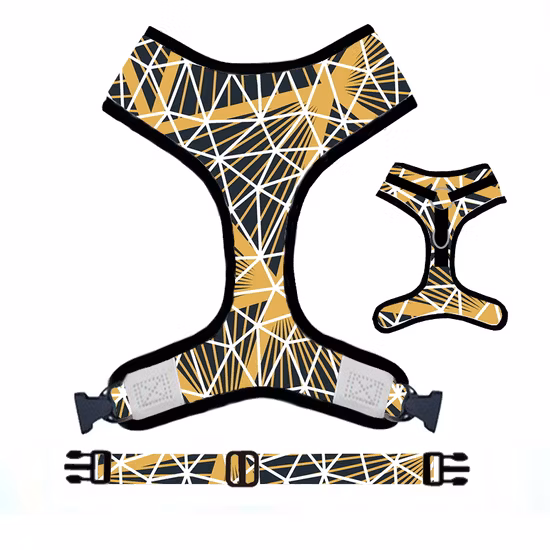 Wholesale Custom Soft Neck Adjustable Pet Dog Harness and Leash Personalized Print Polyester All Seasons Eco-Friendly Bowknot Pet Supplies