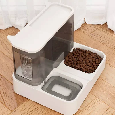 Cat Automatic Feeder Large Capacity Water 2 to 1 Not Wet Mouth Dog Water Bowl Pet Supplies
