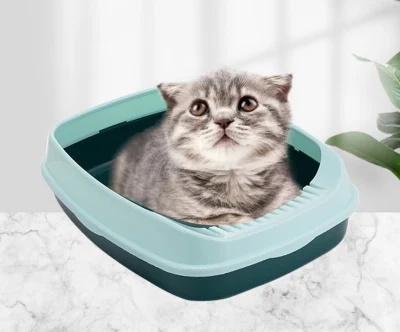 Cat Litter Box Semi-Enclosed Cat Toilet Detachable Anti-Splashing Cat Litter Box Cat Pet Supplies